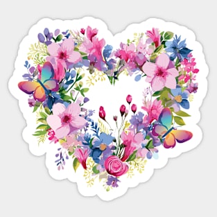 Floral Valentine Sticker